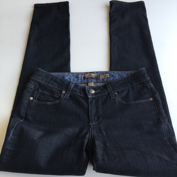 Paige Skyline Skinny Jeans Indigo/Dark blue.  Size 26 Like New Condition. - Picture 6 of 11